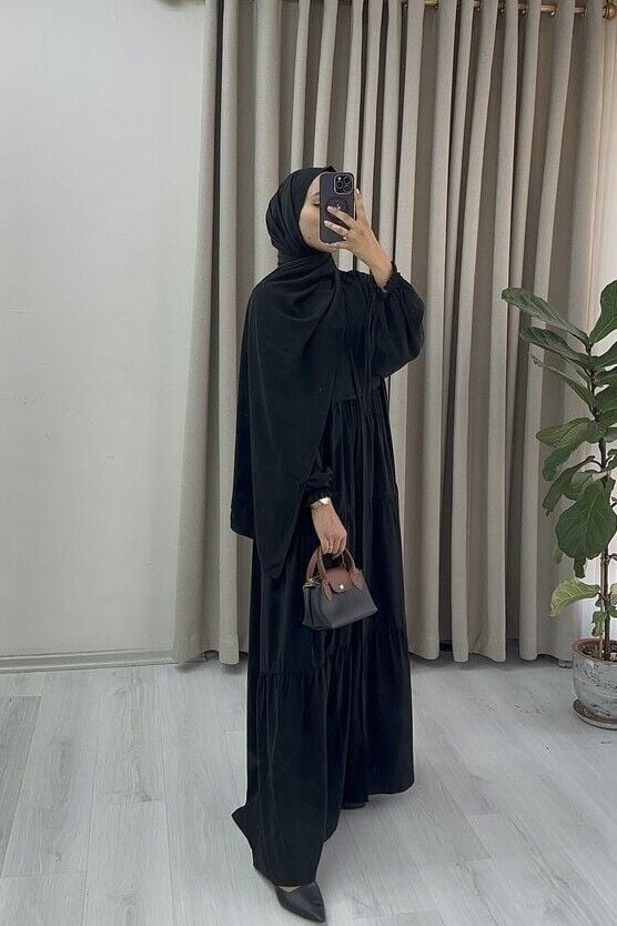 HÜMA FERACE siyah renk Standart - Siyah