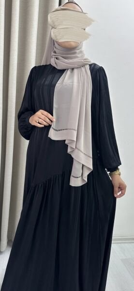 LALEZAR JACQUARD COUPRA KLEID, schwarz