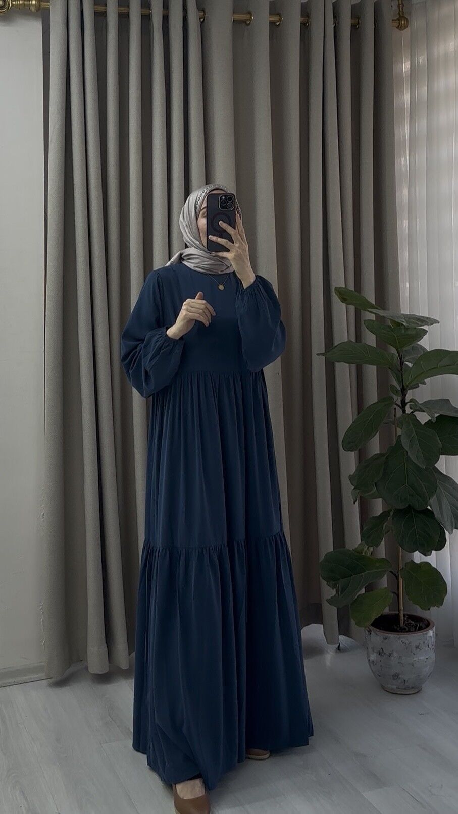 YAĞMUR ELBİSE indigo mavi