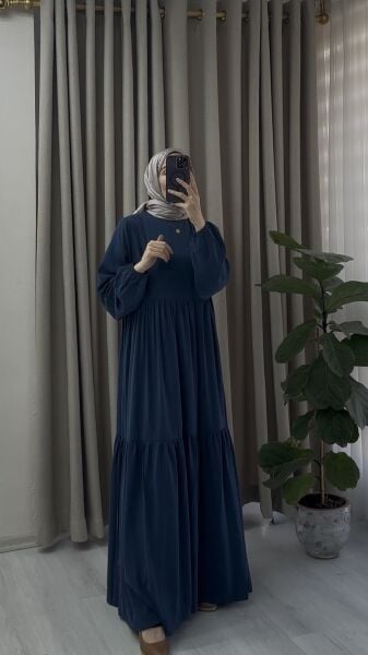 YAĞMUR ELBİSE indigo mavi
