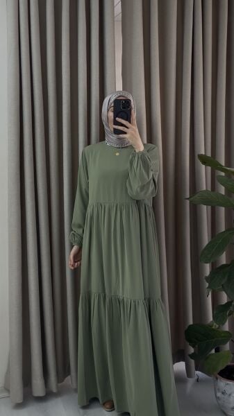 YAĞMUR ELBİSE çağla yeşili