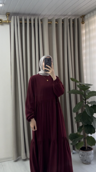 YAĞMUR ELBİSE bordo