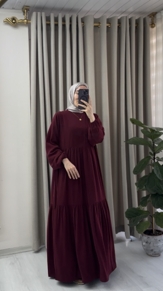 YAĞMUR ELBİSE bordo