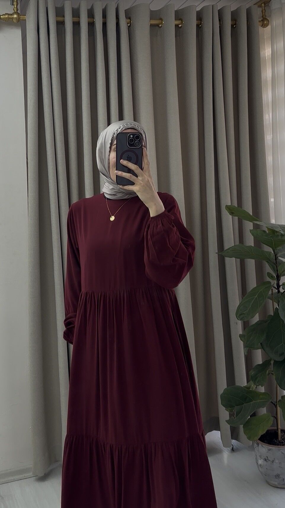 YAĞMUR ELBİSE bordo