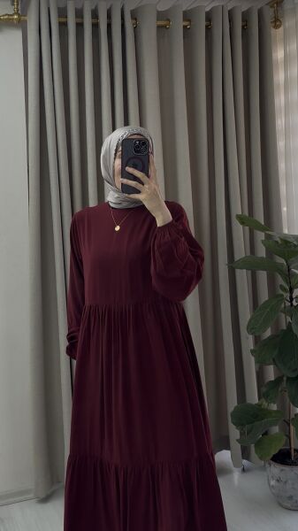 YAĞMUR ELBİSE bordo