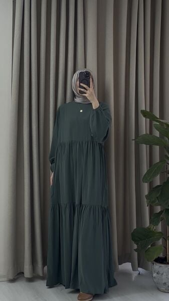 YAĞMUR ELBİSE  mint yeşili