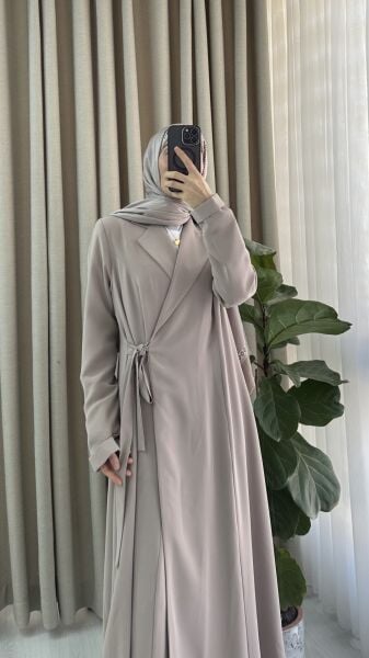 BAĞLAMALI CEKET FERACE bej renk