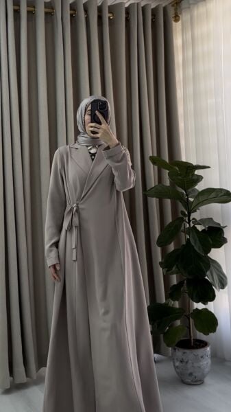 BAĞLAMALI CEKET FERACE bej renk