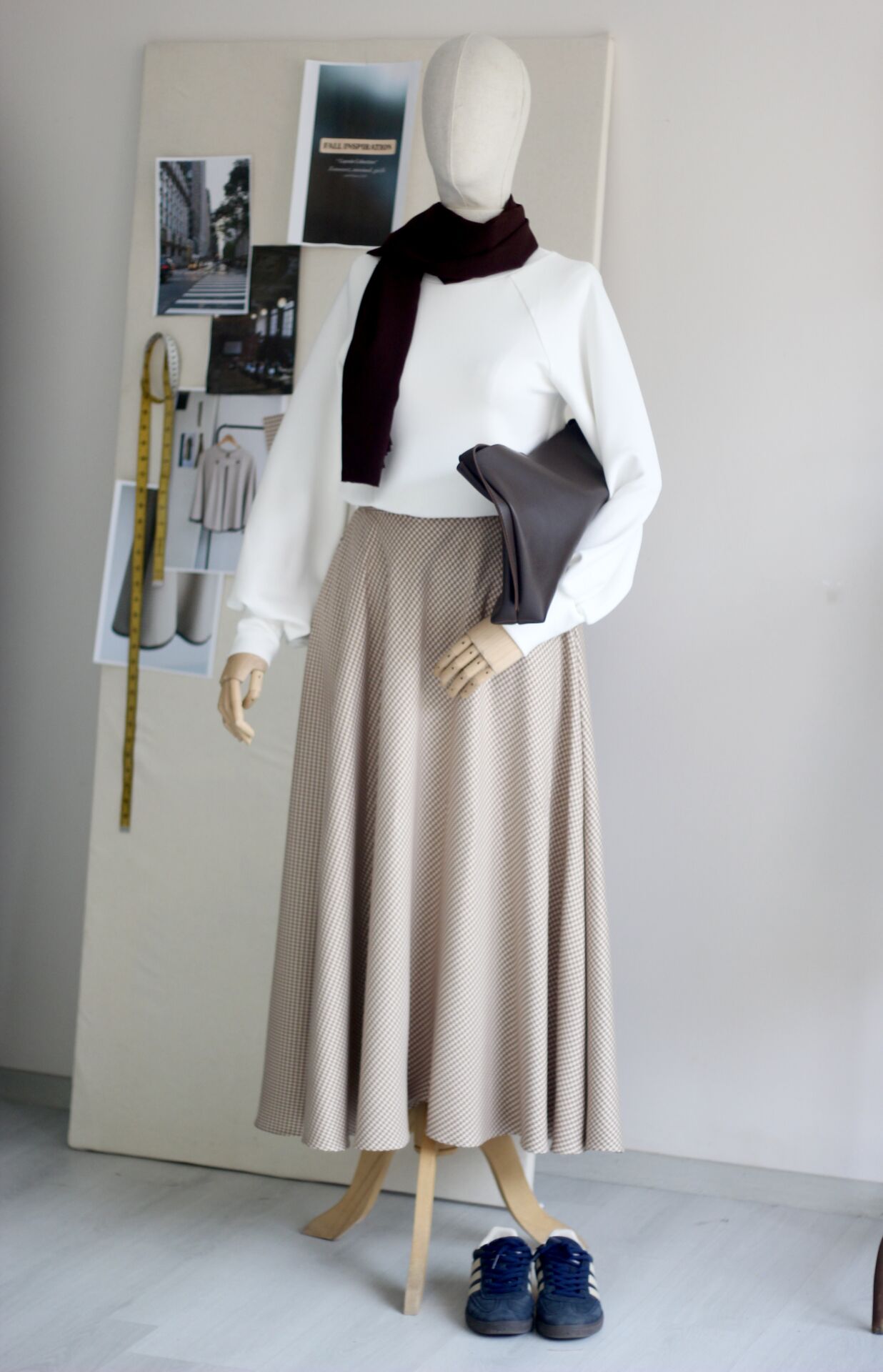 Desenli Kaşmir Etek