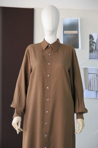 Verra Tencel Langarmanzug (hellbraun)