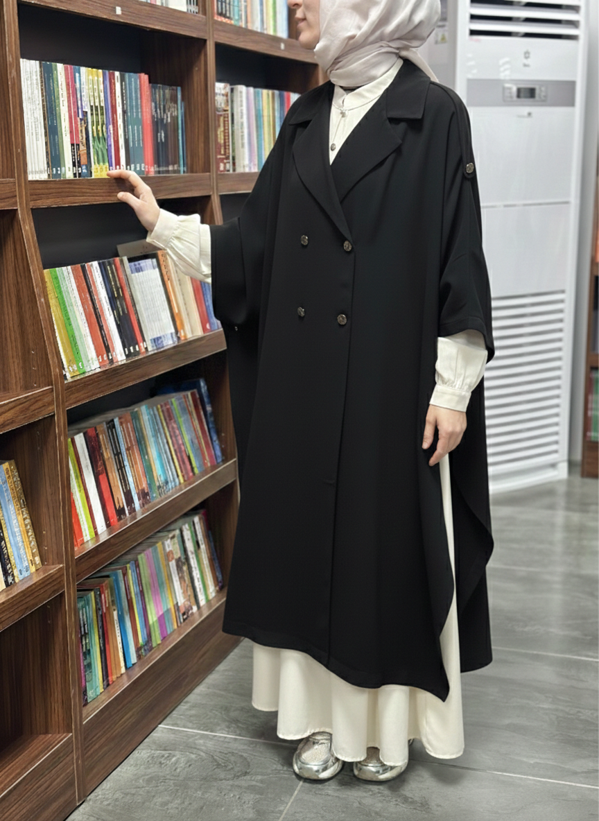 SİYAH TRENÇ PANÇO