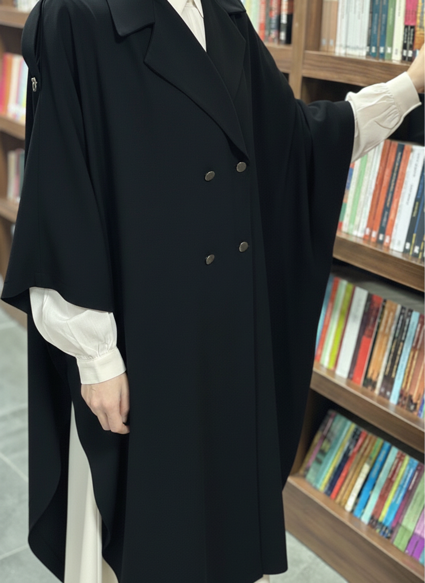 SİYAH TRENÇ PANÇO