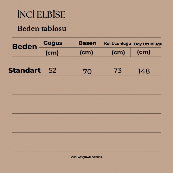 İNCİ KAHVERENGİ ELBİSE