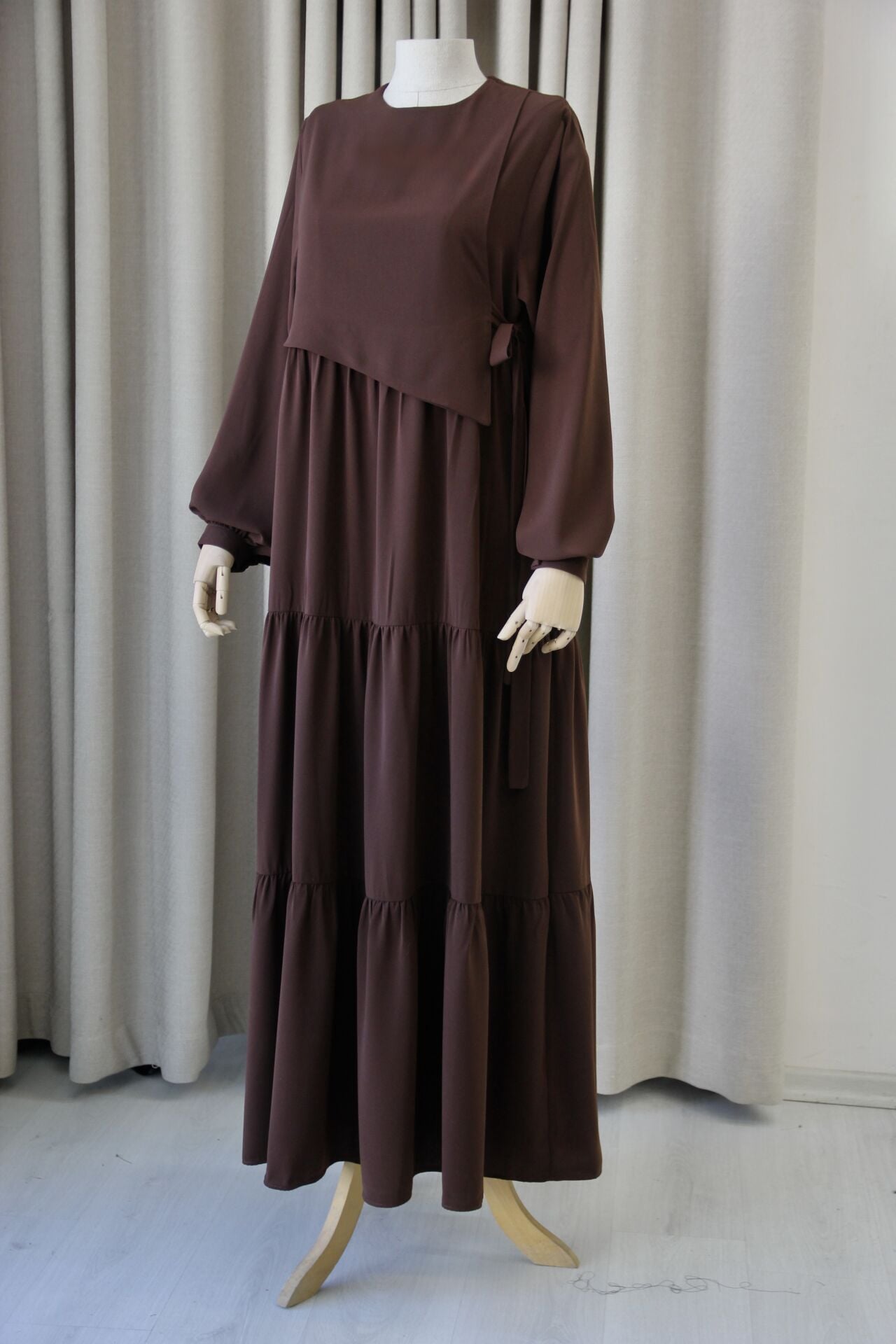 İNCİ KAHVERENGİ ELBİSE