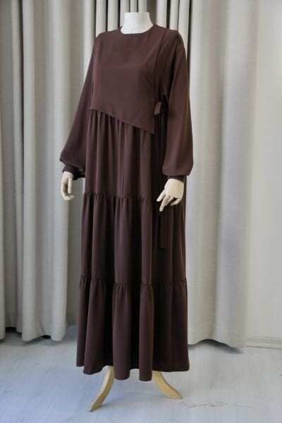 İNCİ KAHVERENGİ ELBİSE