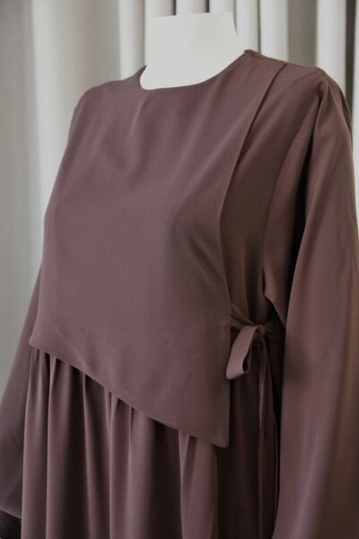 İNCİ KAHVERENGİ ELBİSE
