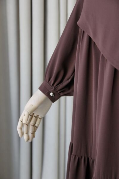 İNCİ KAHVERENGİ ELBİSE