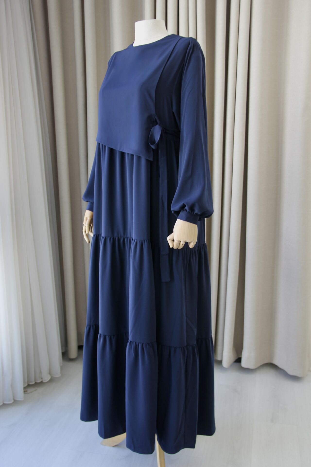 İNCİ LACİVERT ELBİSE