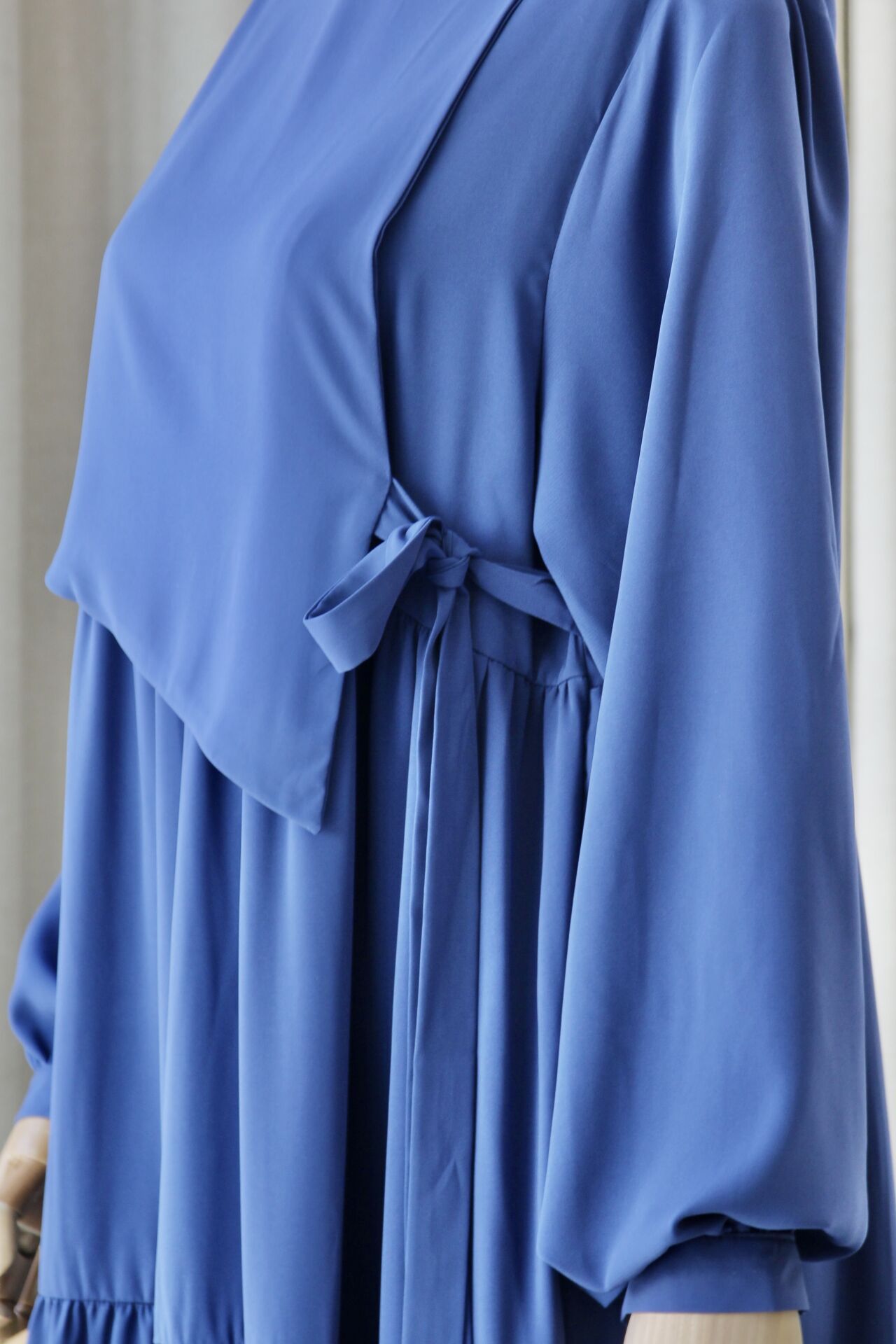 İNCİ İNDİGO MAVİ ELBİSE